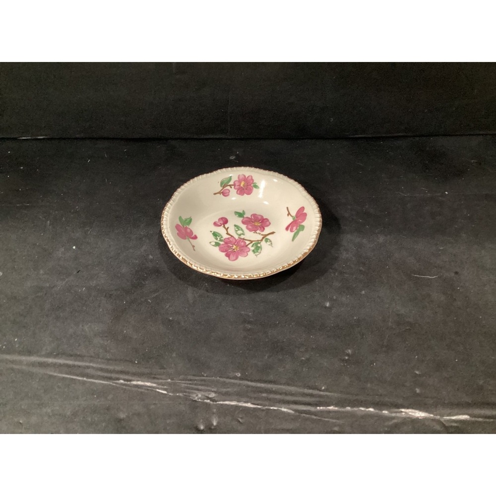 1947 Homer Laughlin 5.5 Inch Fruit / Ice Cream Bowl Apple Blossom Made In USA